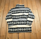 Vintage 1990s Bugle Boy Abstract Design Fleece Sweater
