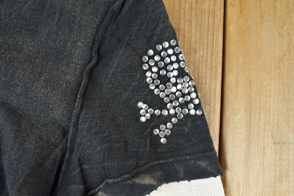 Deadstock Y2K Vintage Vigoss Gold Bedazzled Rock T-Shirt