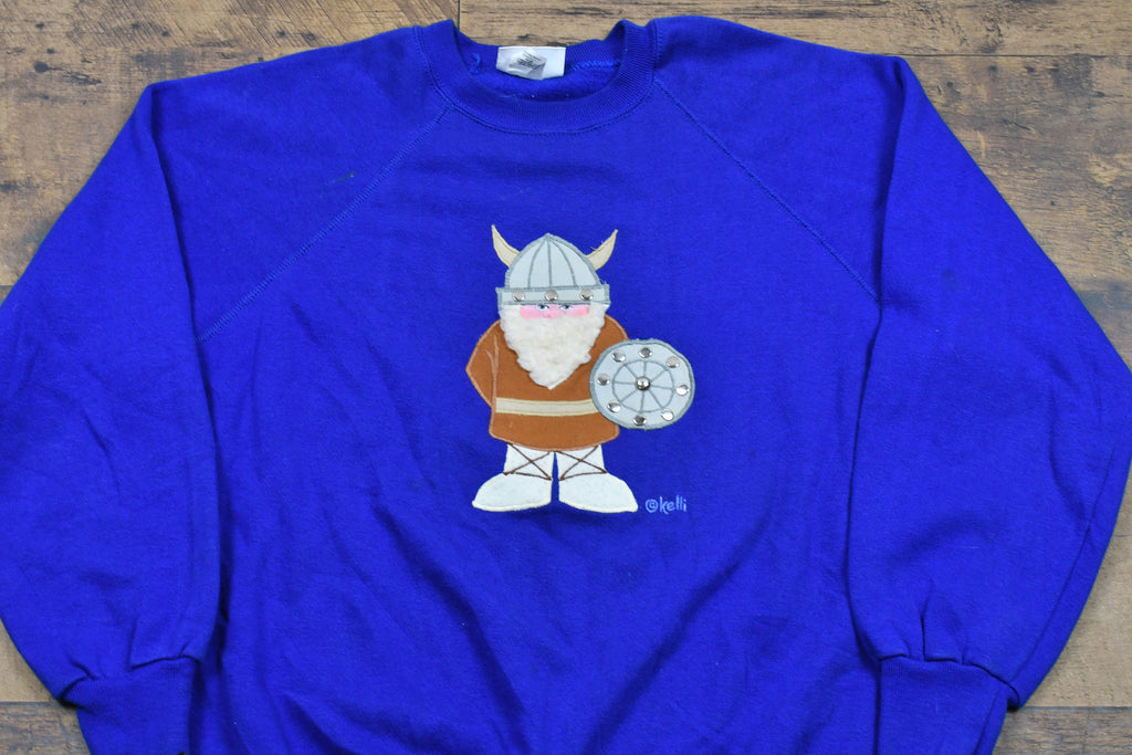 Vintage 1980s Viking Graphic Raglan Crewneck