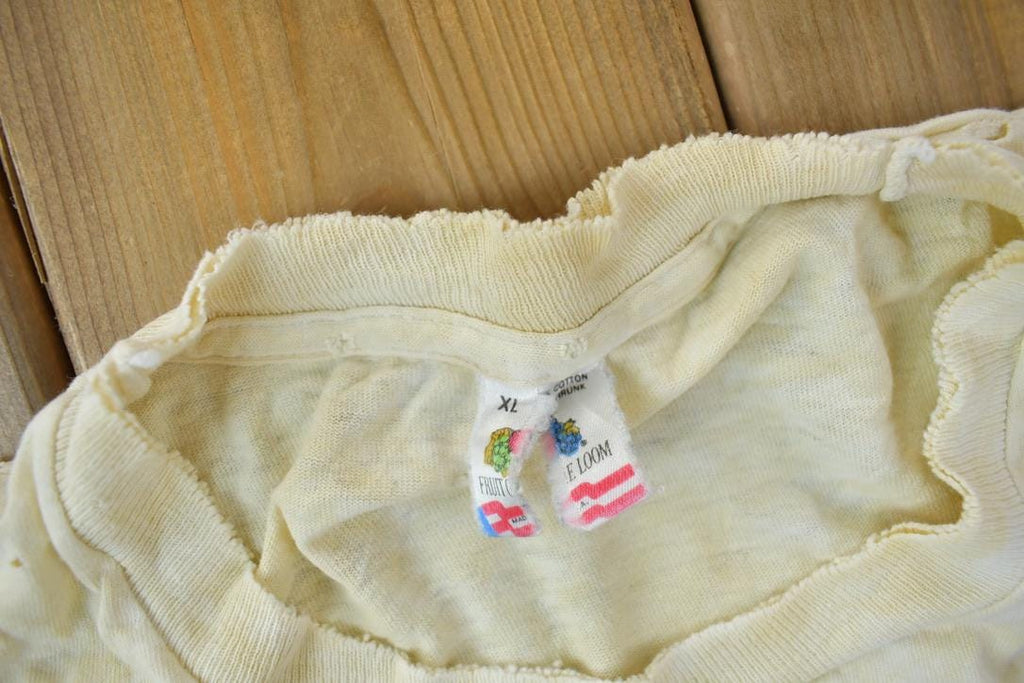 Vintage 1990s Rainforest Preserve Paradise Single Stitch Graphic Tie Dye T-Shirt Made In USA