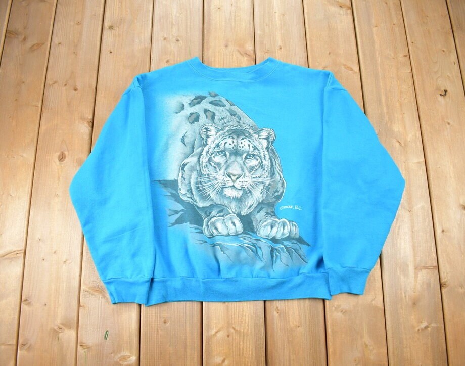 Vintage 1980s Jaguar Crewneck Sweater / 80s Crewneck / Jaguar Sweater / Streetwear / Made In Canada / Animal Theme /