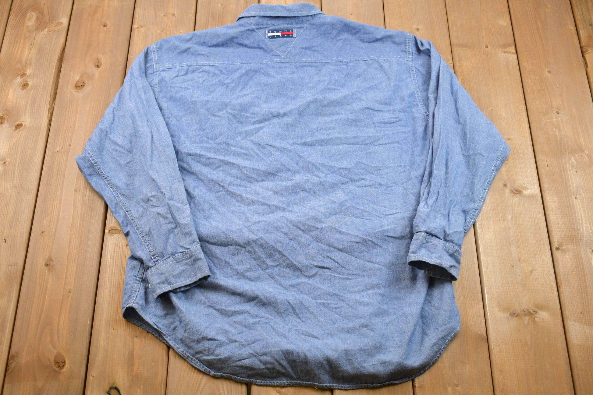 Vintage 90's Tommy Hilfiger Jeans Embroidered Button Up Shirt