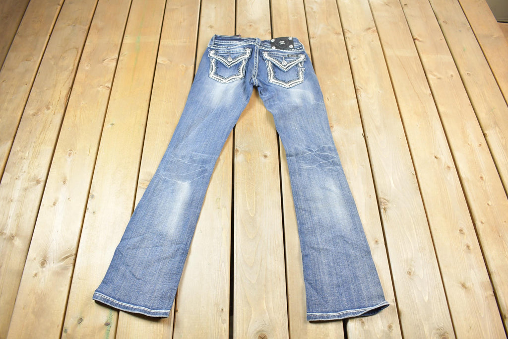 Vintage Y2K Miss Me Bedazzled Low Rise Jeans Size 26x33