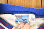 Vintage 1990s Spalding MLB Striped Full Zip Crewneck Sweatshirt Men's L