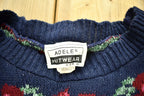 Vintage 1990s Knitted Floral Theme Crewneck Sweater