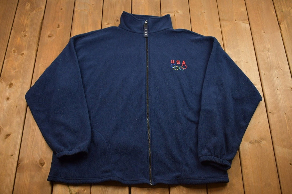 Vintage 1990s USA Olympic Fleece Sweater