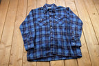 Vintage 1990s Kmart Plaid Wool Flannel Button Up Shirt