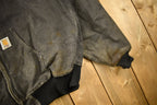 Vintage 1980s Distressed Carhartt Hooded Work Jacket