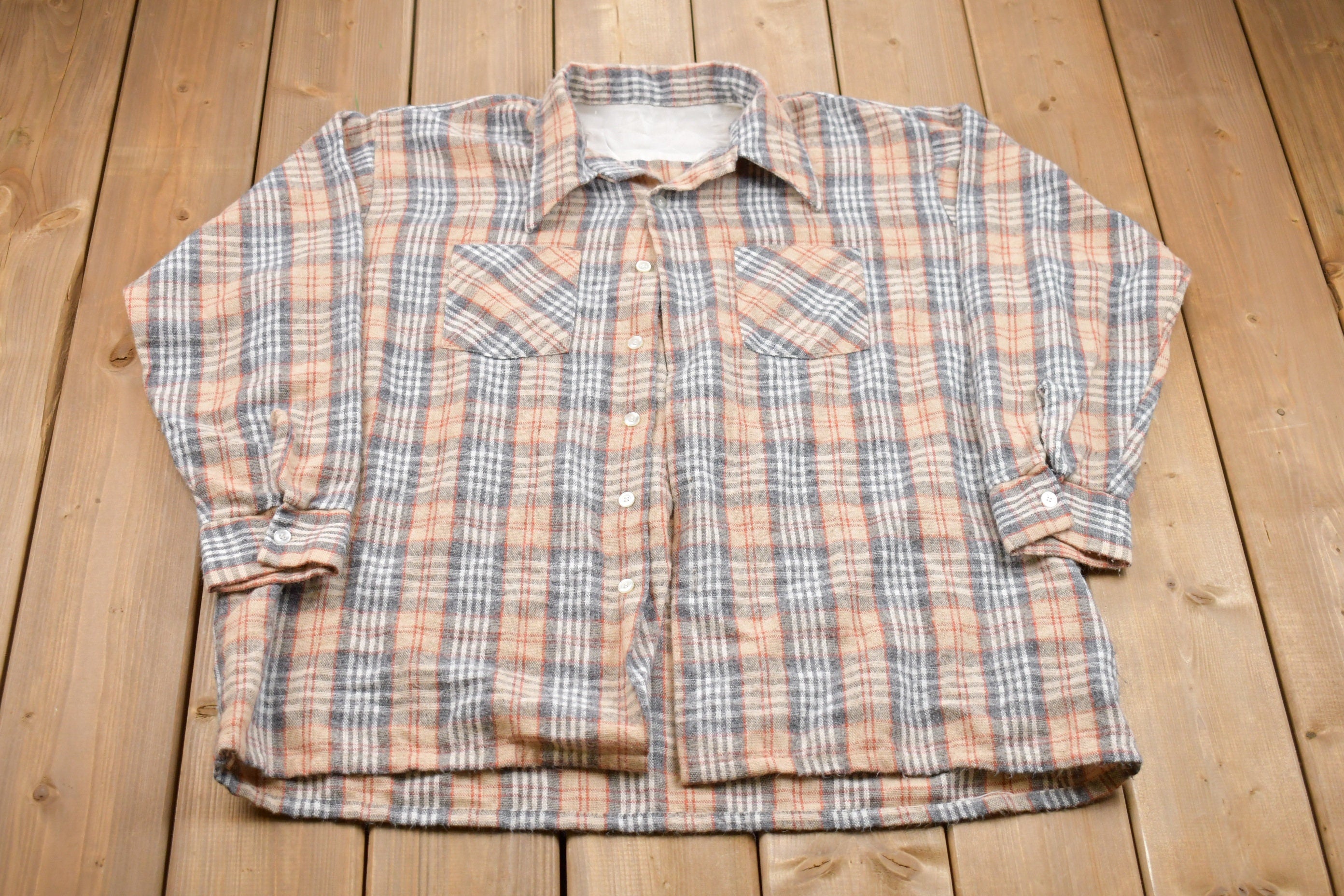 Vintage 1990s Plaid Button Up Shirt