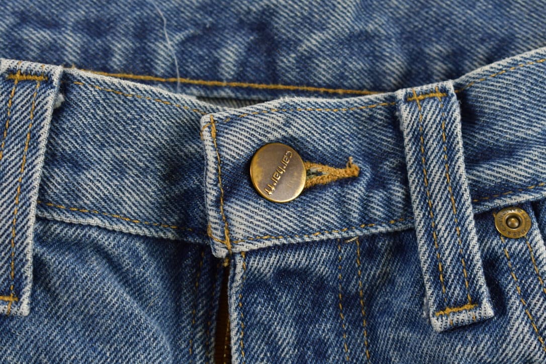 Vintage 1990s Carhartt Medium Wash Denim Jeans Size 34 x 30