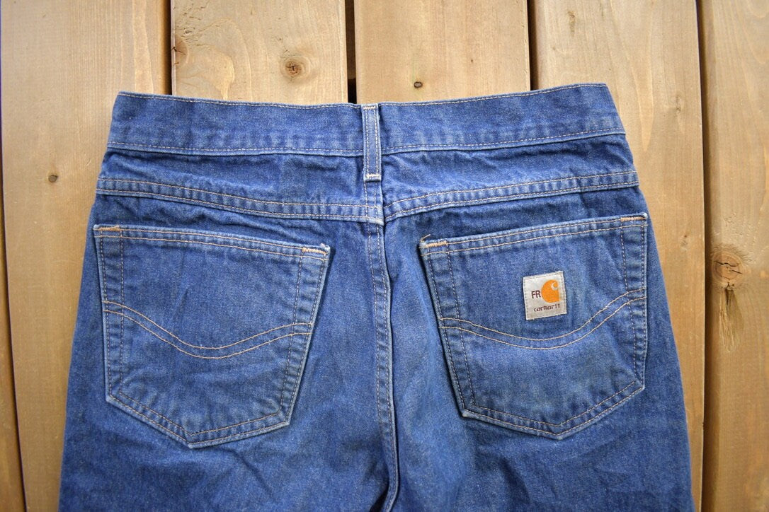 Vintage 1990s Carhartt Flame Resistant Work Pants Size 31x34
