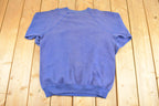 Vintage 1990s Blue Streetwear Blank Crewneck Sweatshirt Men's M