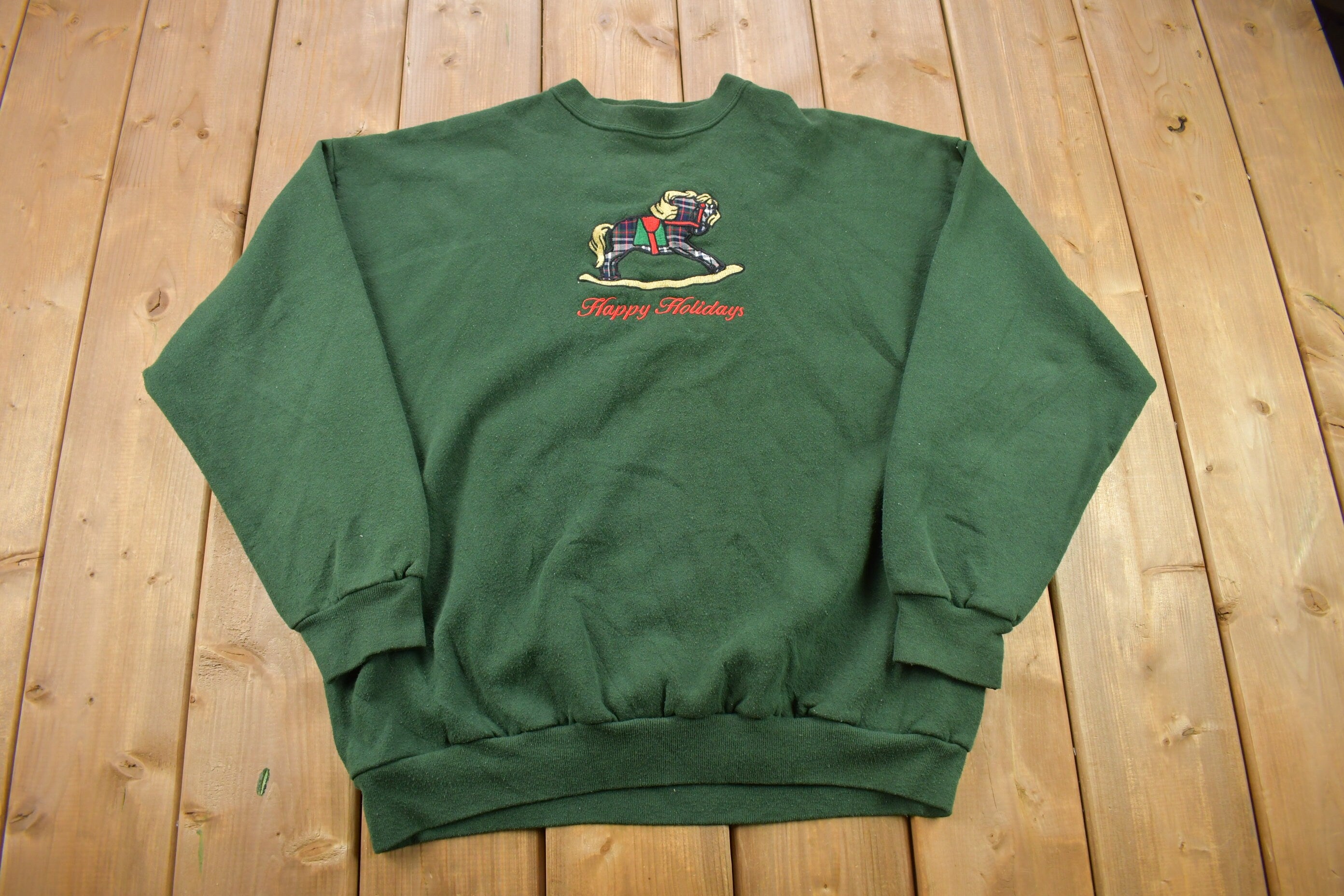Vintage 1990s Happy Holidays Christmas Sweater