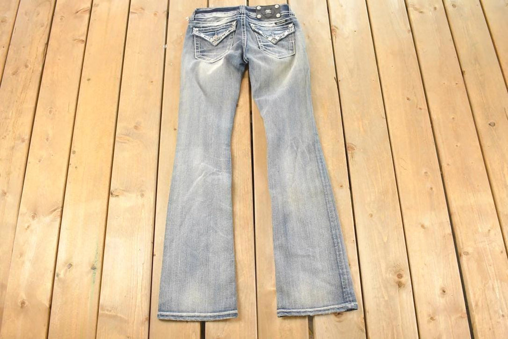 Vintage Deadstock Y2K Miss Me Bedazzled Low Rise Jeans Women's Size 26x31
