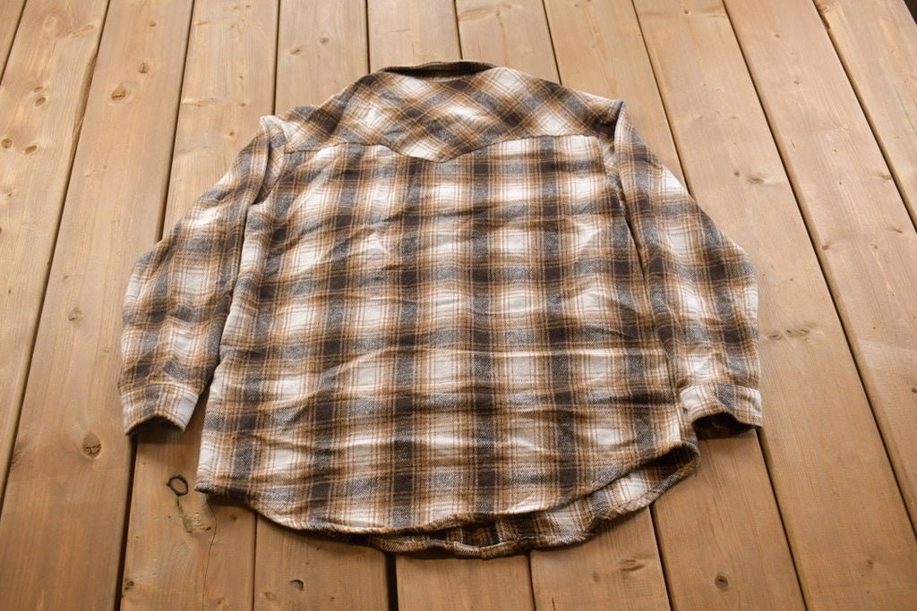 Vintage 1990s Plaid Flannel Button Up Shirt