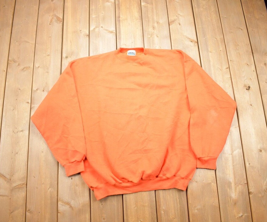 Vintage 1990s Tultex Superweight Orange Crewneck Sweatshirt