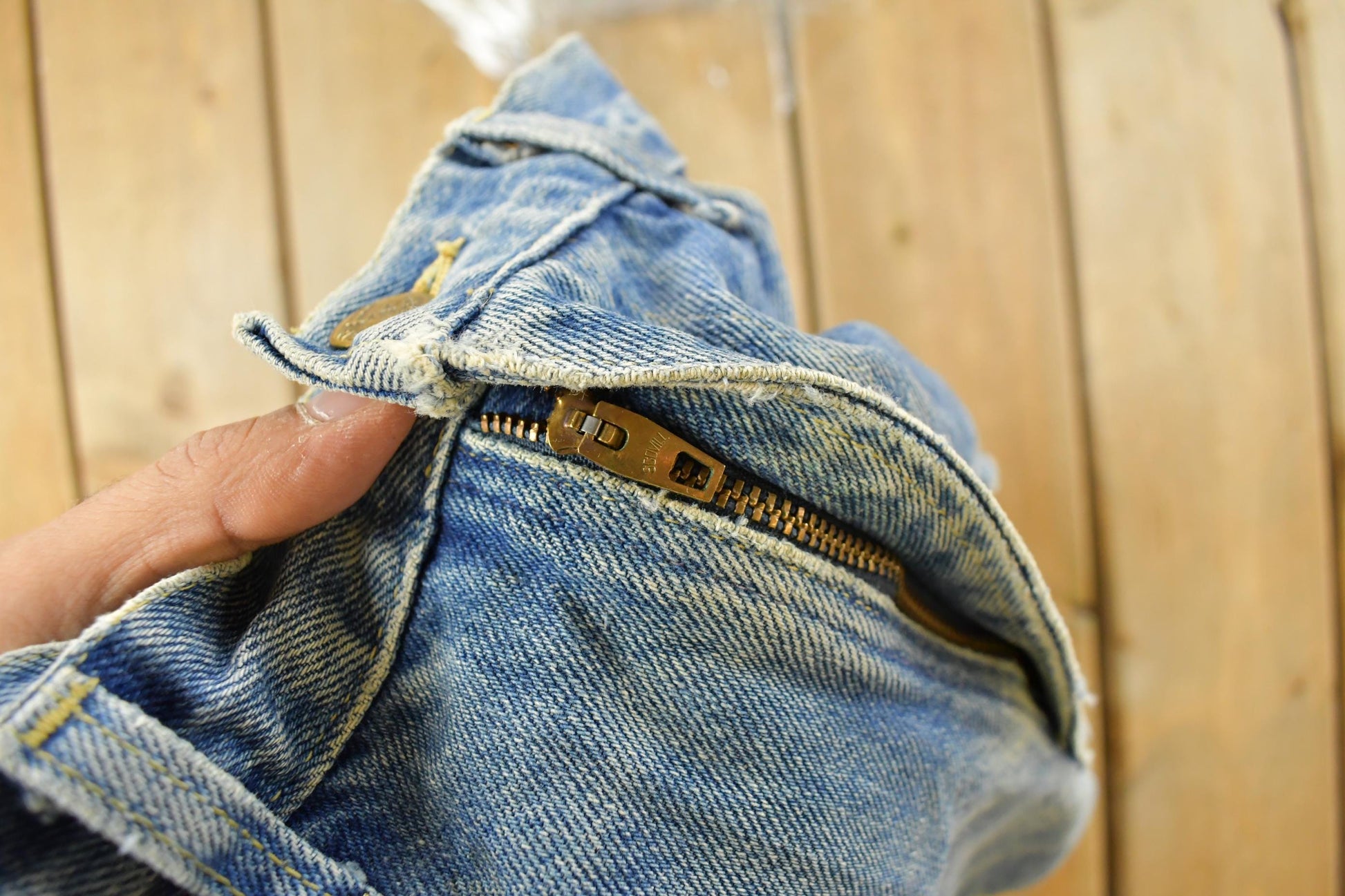 Vintage 1970s Lee Distressed Flare Denim Jeans Men's 30 x 31