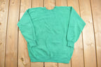 Vintage 1980s Green Raglan Crewneck Sweatshirt