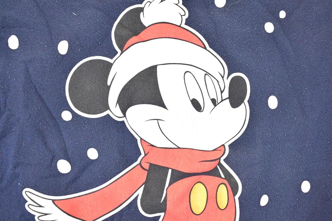 Vintage 1990s Mickey Mouse Christmas Crewneck Sweatshirt Men's L