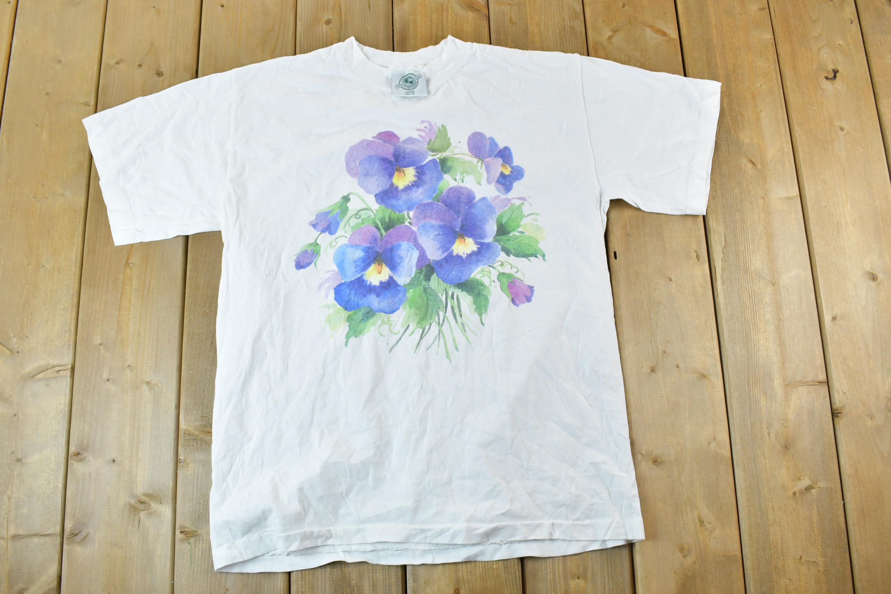 Vintage 1990s Floral Single Stitch T-Shirt
