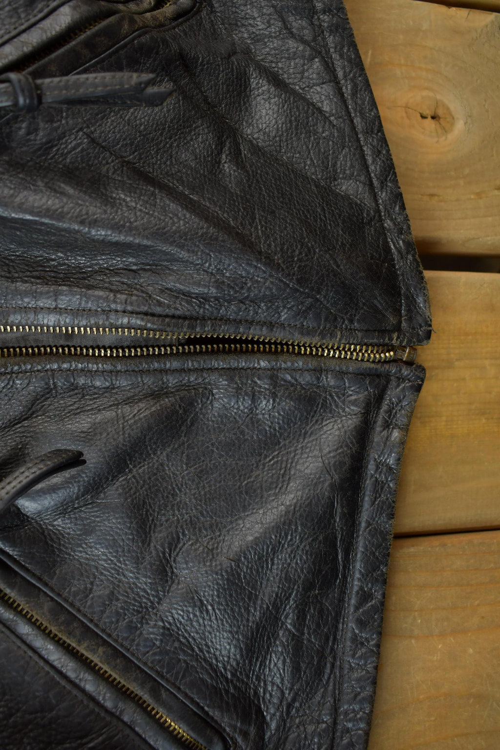 Vintage 1990s Leather Zip Up Lamb Skin Jacket