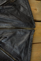 Vintage 1990s Leather Zip Up Lamb Skin Jacket