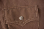 Vintage 1970s Levi's Western Style Brown Button Up Shirt Made in USA Size XL