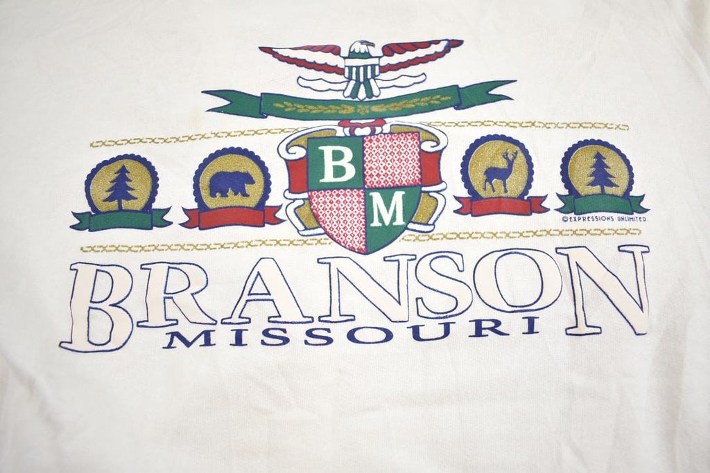 Vintage 1980s Branson Missouri Souvenir Travel Cardigan Made In USA