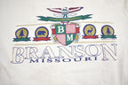Vintage 1980s Branson Missouri Souvenir Travel Cardigan Made In USA