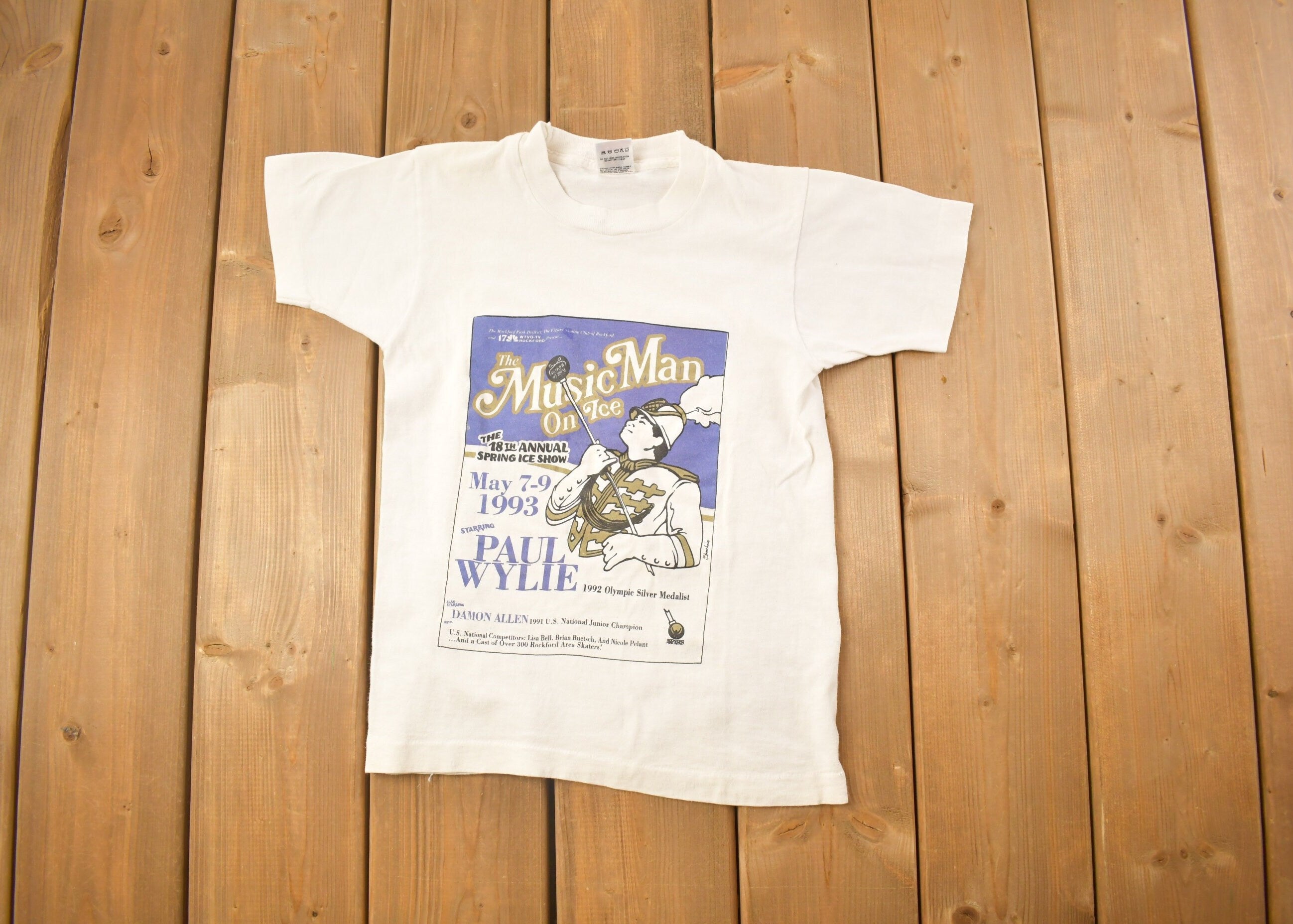Vintage 1993 Kids The Music Man On Ice Graphic T Shirt