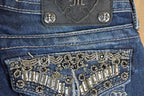 Vintage Deadstock Y2K Miss Me Bedazzled Low Rise Jeans Size 26x31