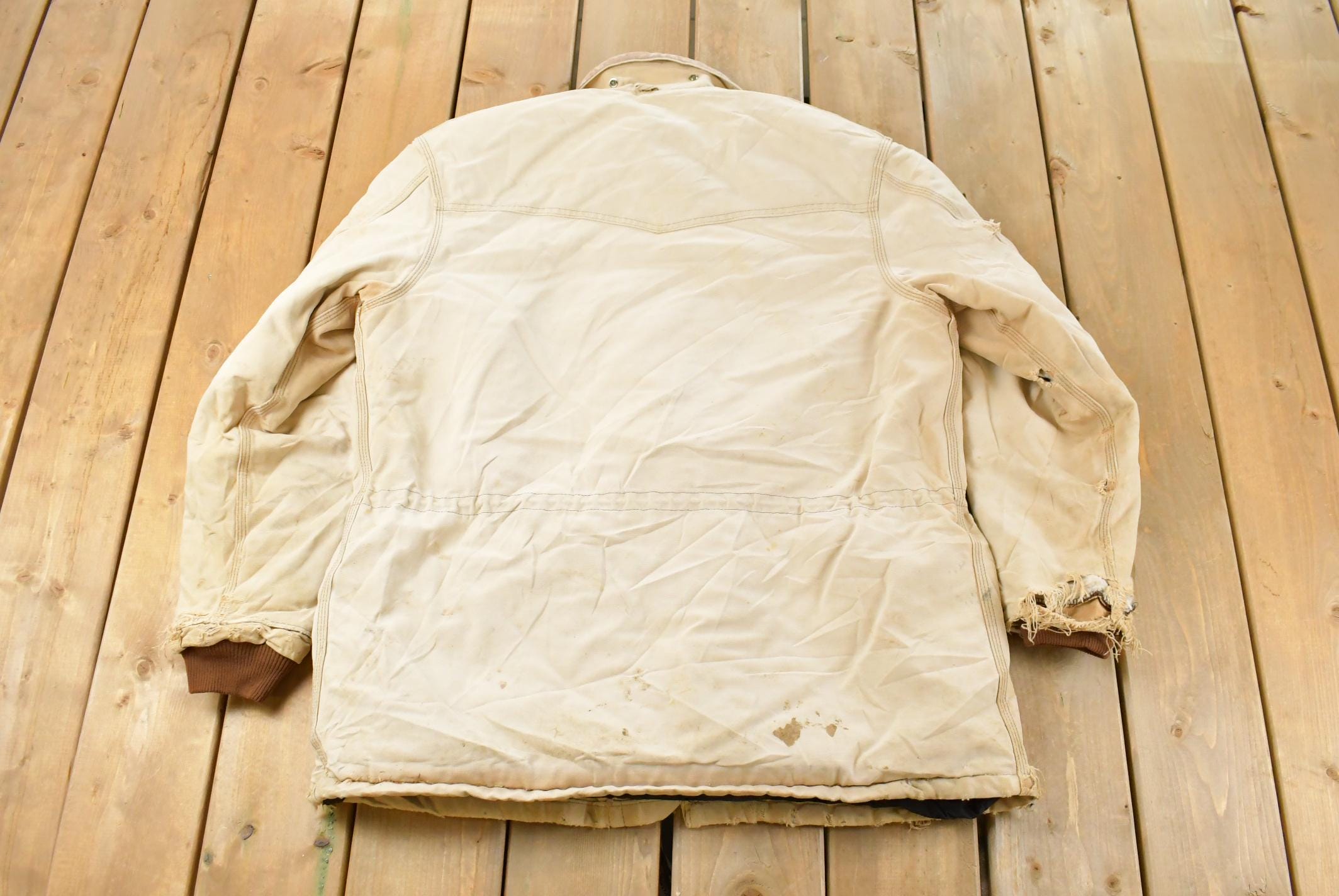 Vintage 1990s Carhartt Sun Faded Canvas Jacket Men's XL
