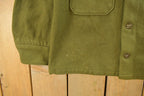 Vintage 1950s Military Wool Button Up Infantry Shirt