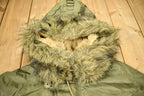 Vintage 1990s Nautica Jeans Co Fur Hood Winter Parka Jacket