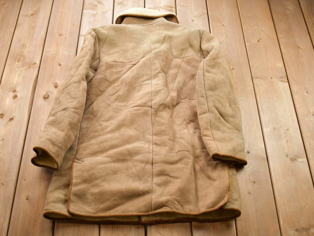 Vintage 1980s Nurseys Sheepskin Shearling Leather Jacket