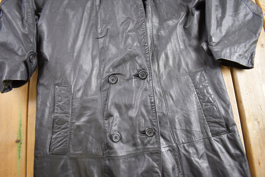 Vintage 1990s Pelle Studio Leather Trench Coat