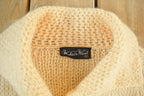 Vintage 1970s Mohair Wool Knit Cardigan Sweater Women's Small