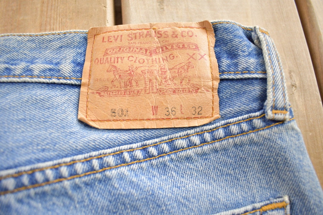 Vintage 1990s Levi's 501 Jeans Made In USA Size 36x32