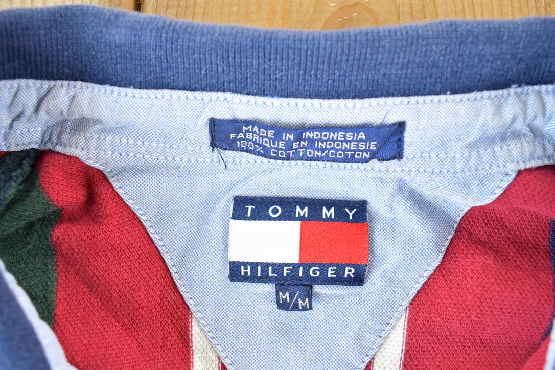 Vintage 1990s Tommy Hilfiger Quarter Button Up Polo Style Shirt