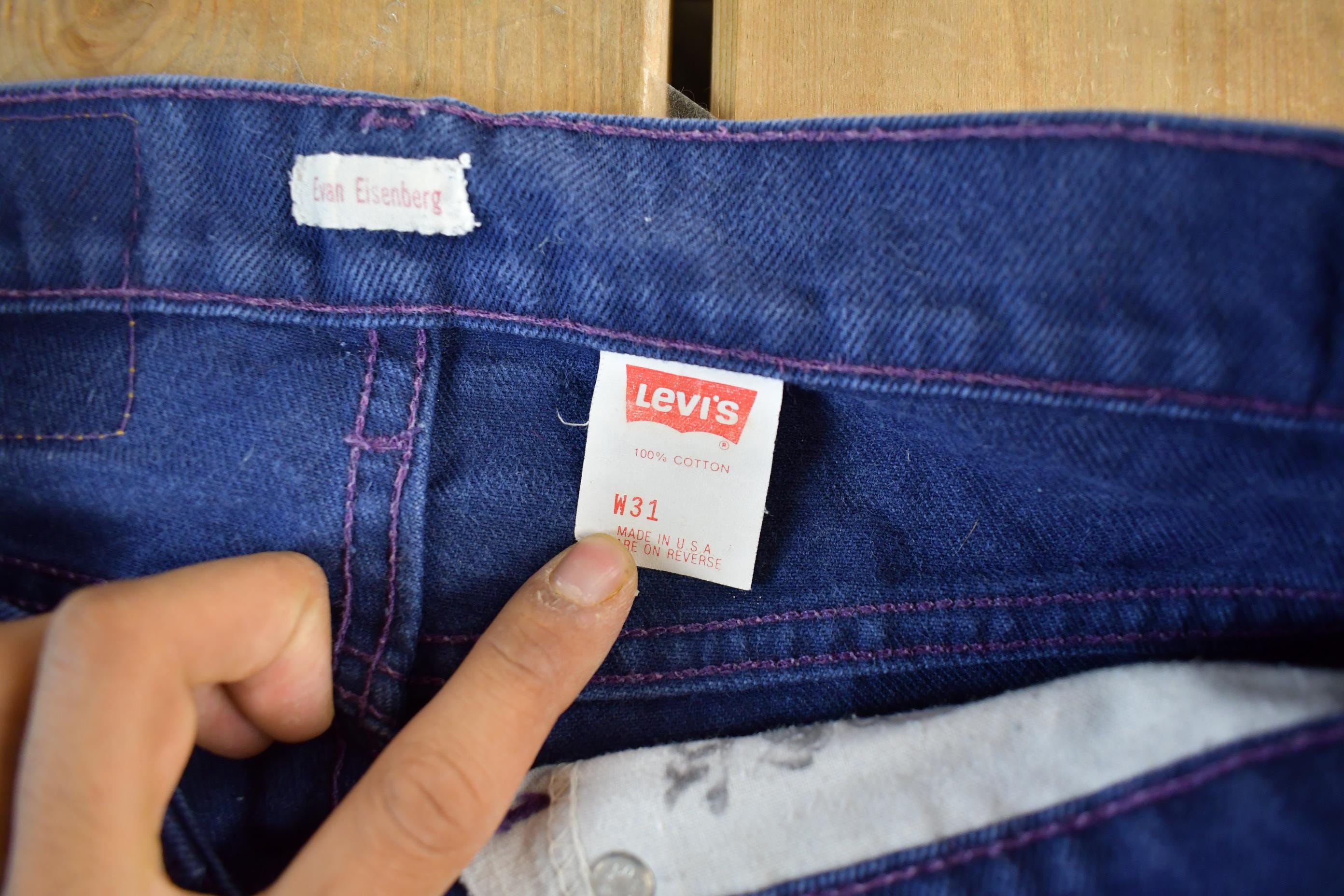 Vintage 1990s Levi's 560 Orange Tab Denim Jean Shorts 31