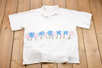 Vintage 1990s Palm Tree Graphic Button Up