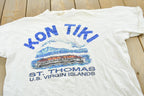 Vintage 1990s Kon Tiki St Thomas US Virgin Islands Glass Bottom Boat Souvenir Travel T-Shirt Mens M / 90s Single Stitch / Vacation
