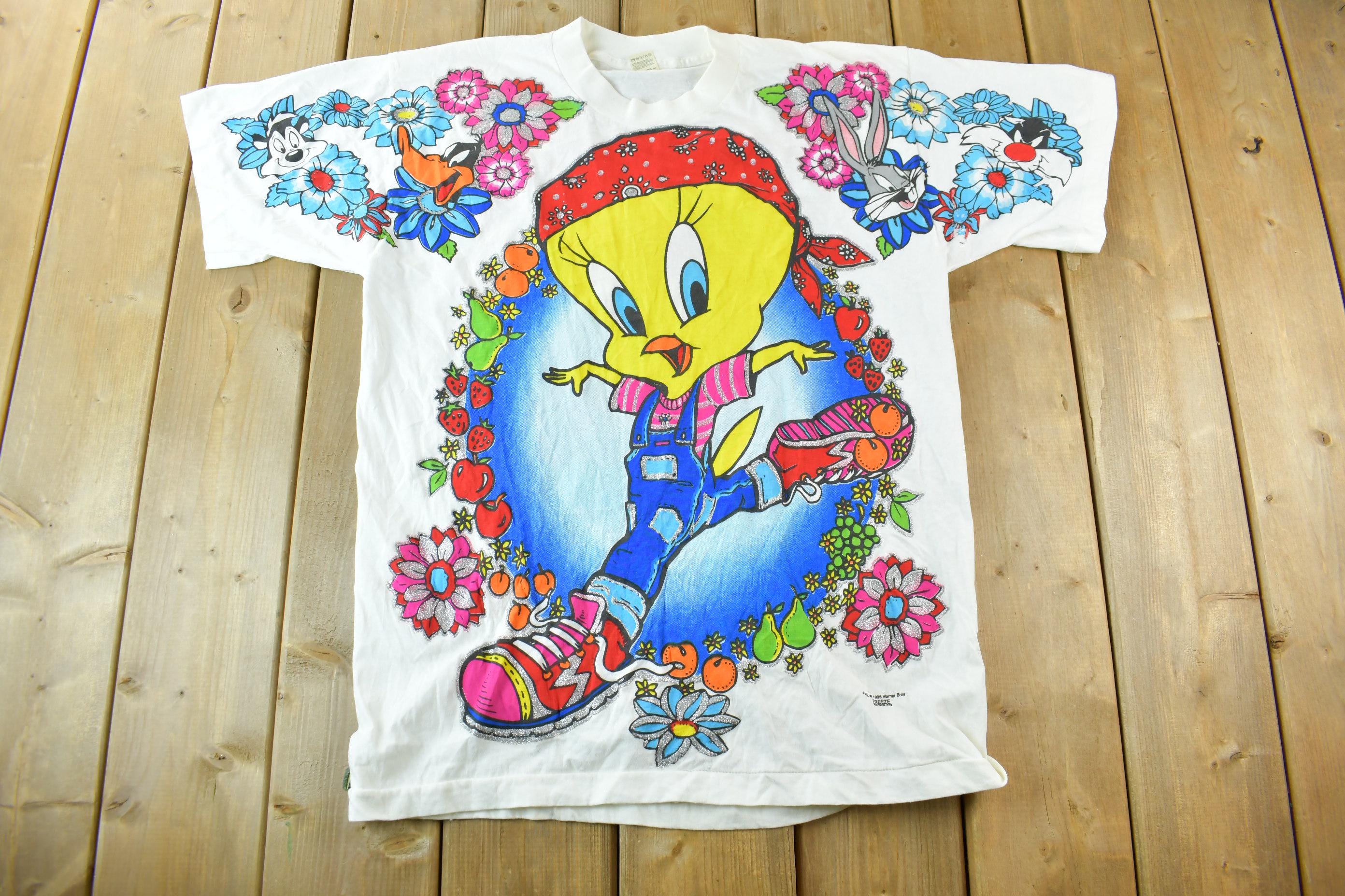 Vintage 1996 Tweety Bird FRESH Looney Tunes Cartoon Graphic T-Shirt