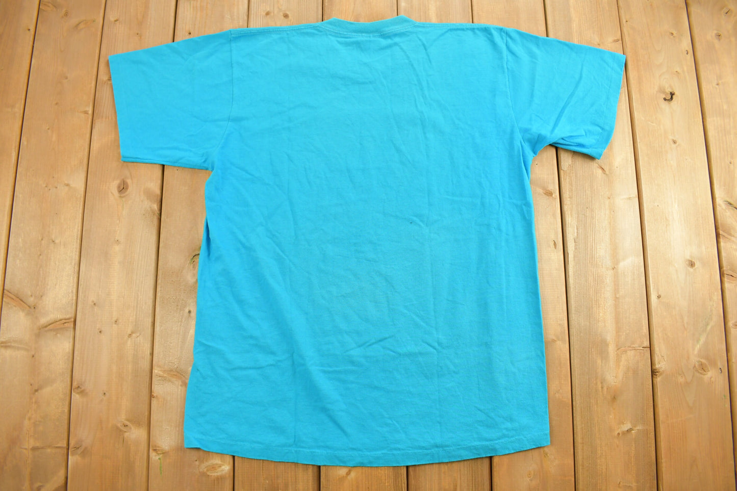 Vintage 1980s Blue Lee Blank T Shirt / Vintage T Shirt / Streetwear / Blank Tee / Made In USA / Single Stitch / Essential