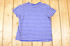 Vintage 1990s Ralph Lauren Sport Pink Striped Yachting T-Shirt Women's M