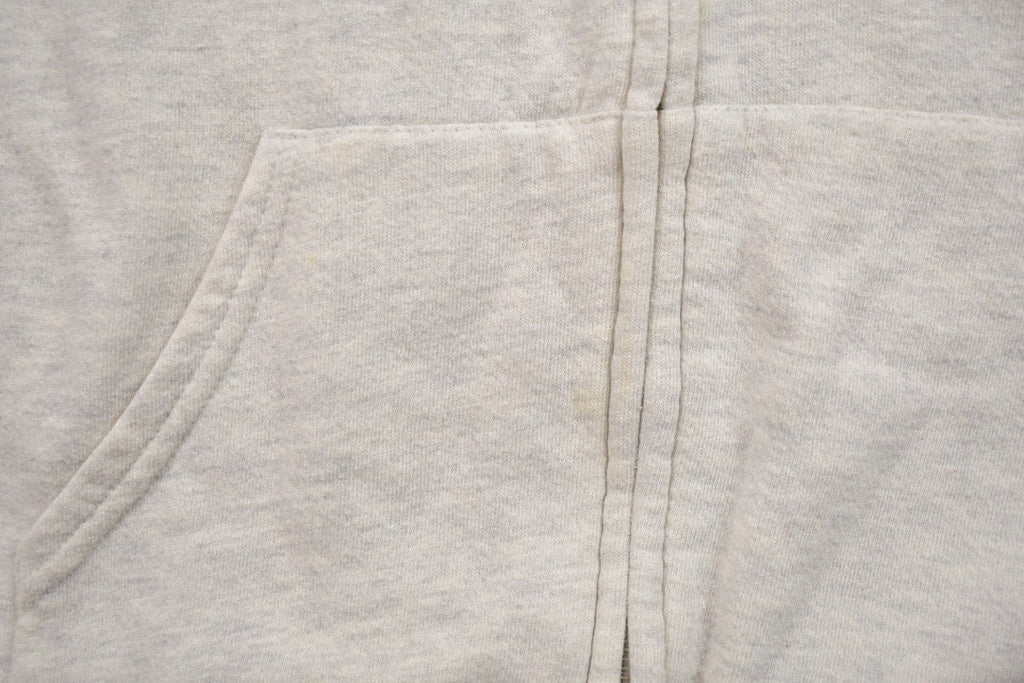 Vintage 1990s Blank White Zip Up Hoodie