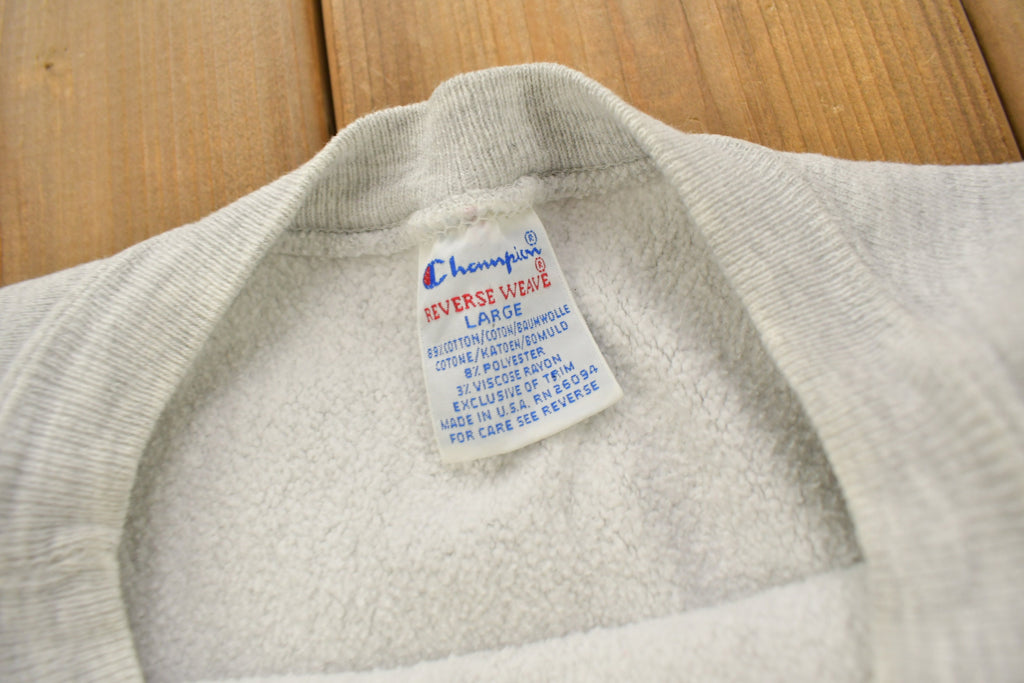 Vintage 1990s Blank Grey Champion Reverse Weave Crewneck
