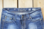Vintage Y2K Miss Me Bedazzled Low Rise Jeans Size 26x31