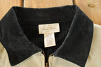 Vintage 1990s Studio Works Knit Leather Suede Jacket Women's Medium