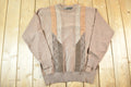 Vintage 1990s Sergio Louis Italy Knit Abstract Pattern Crewneck Sweater Mens L